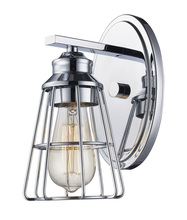  21191 PC - 1LT-SCONCE TRI STEEL CAGE-PC